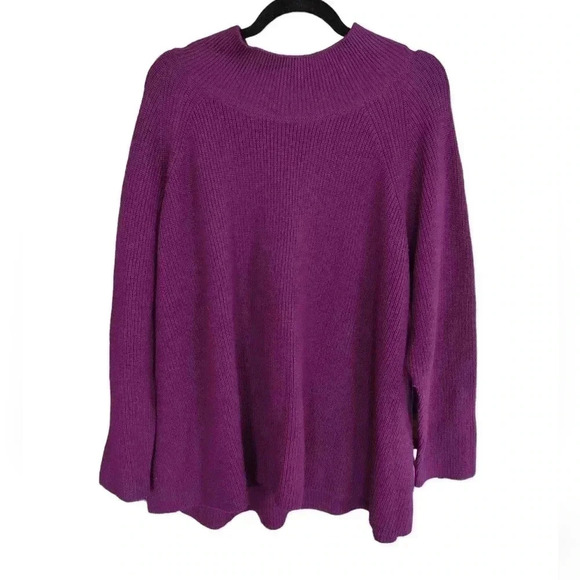 Eileen Fisher Women's Merino Wool Turtleneck Sweater Purple - Picture 2 of 3